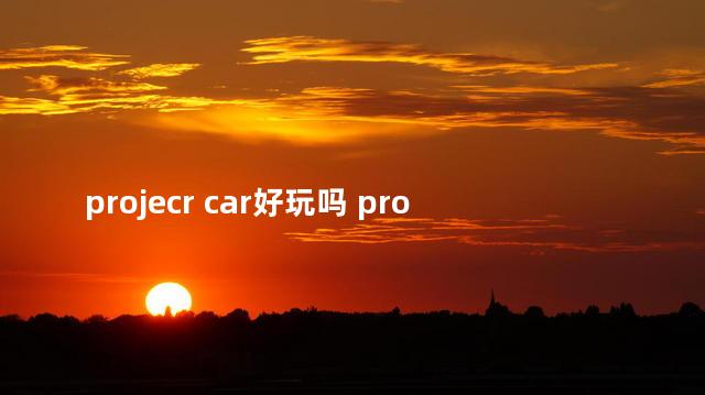 projecr car好玩吗 projectcars3好玩吗